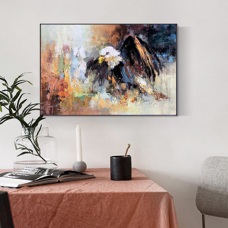 Eagle Wall Art – Abstract Oil Painting of a Majestic Eagle