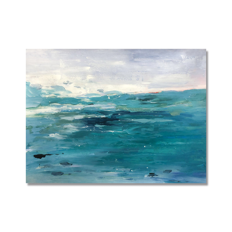 Surf abstract ocean canvas painting – modern coastal wall decor