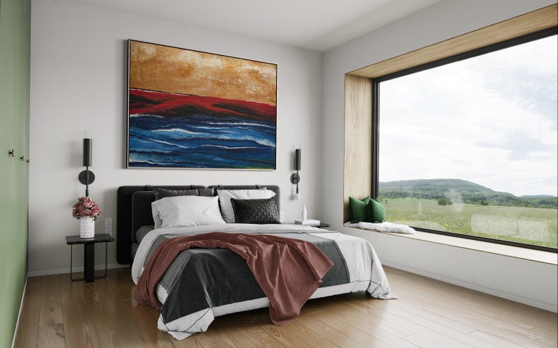 Thunder – Abstract Beach Wall Art with Bold Colors