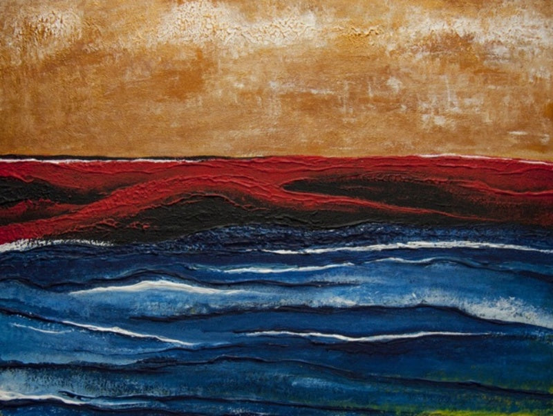 Thunder – Abstract Beach Wall Art with Bold Colors