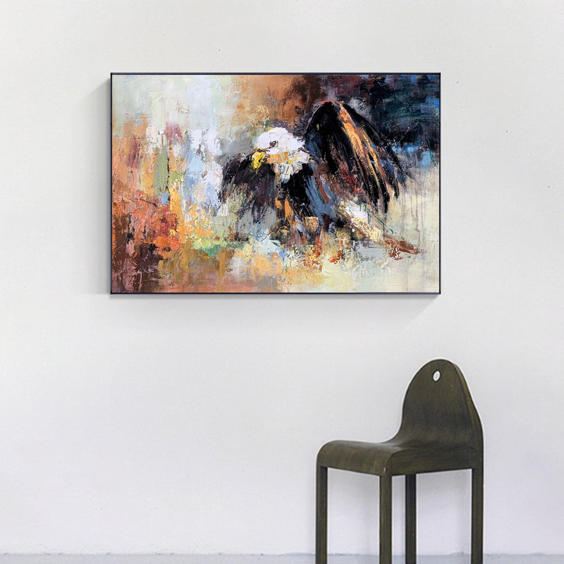 Eagle Wall Art – Abstract Oil Painting of a Majestic Eagle