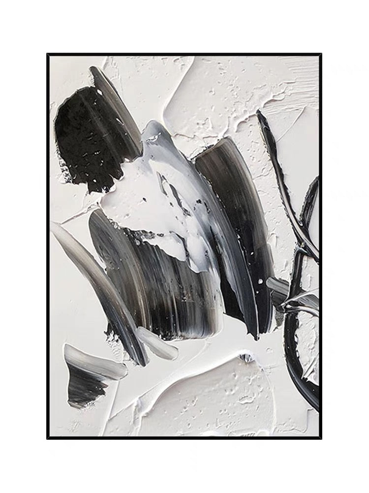 Black and White Woman - Modern Black and White Artwork