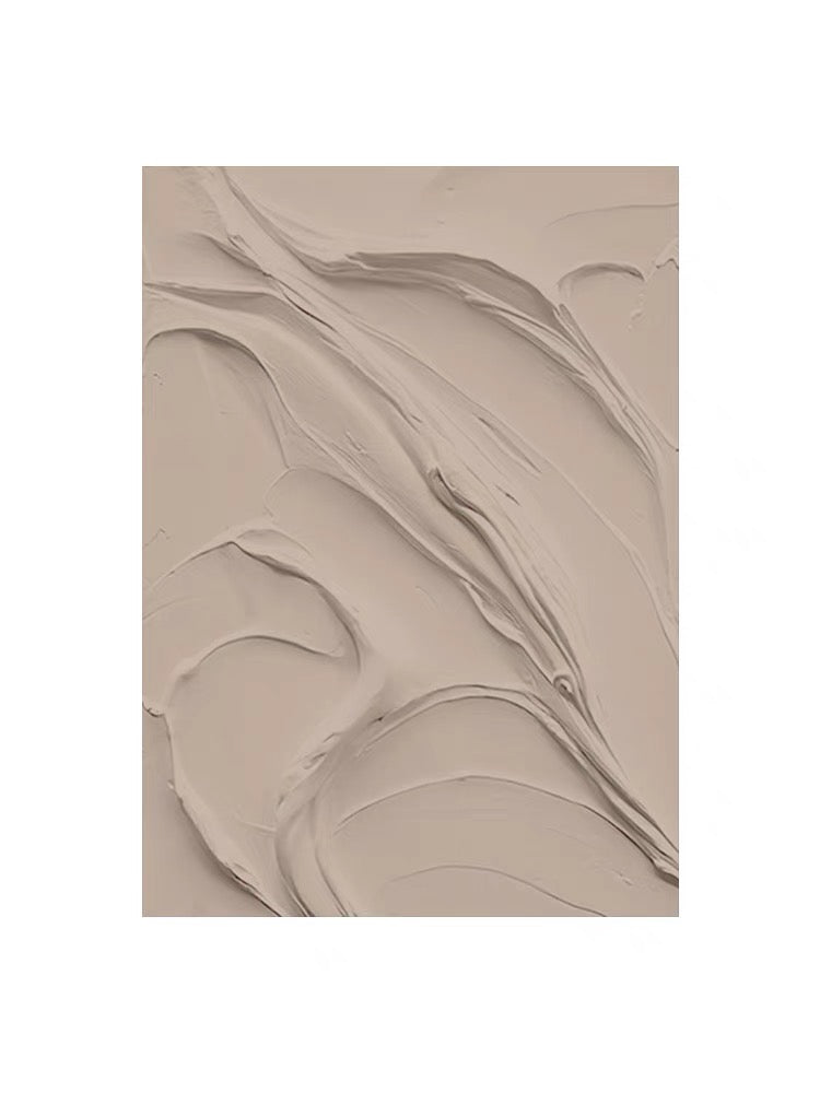 Heavy Beige Color Textured Painting