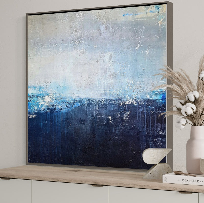 Blue Mood – Blue Abstract Wall Art with Ocean-Inspired Tones