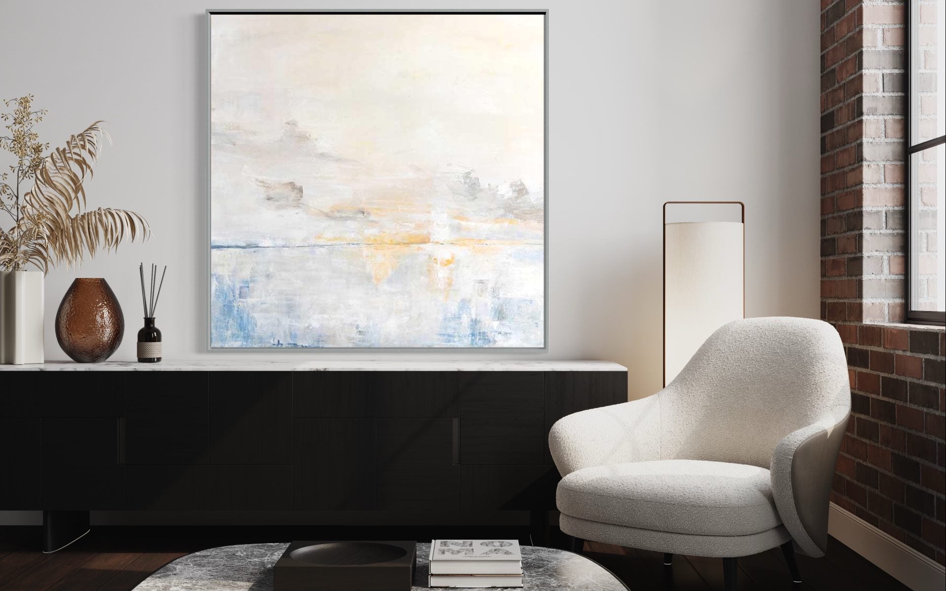 Remembrance – Abstract Beach Wall Decor with Soft Hues