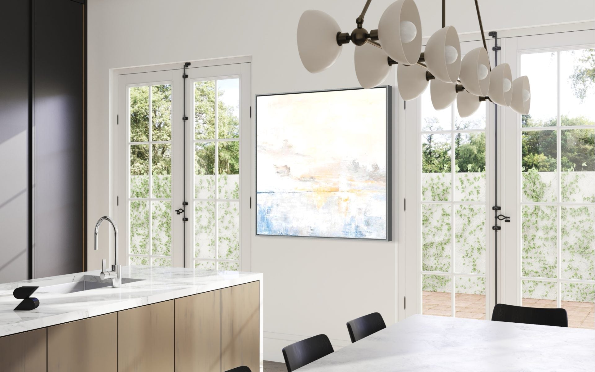 Remembrance – Abstract Beach Wall Decor with Soft Hues