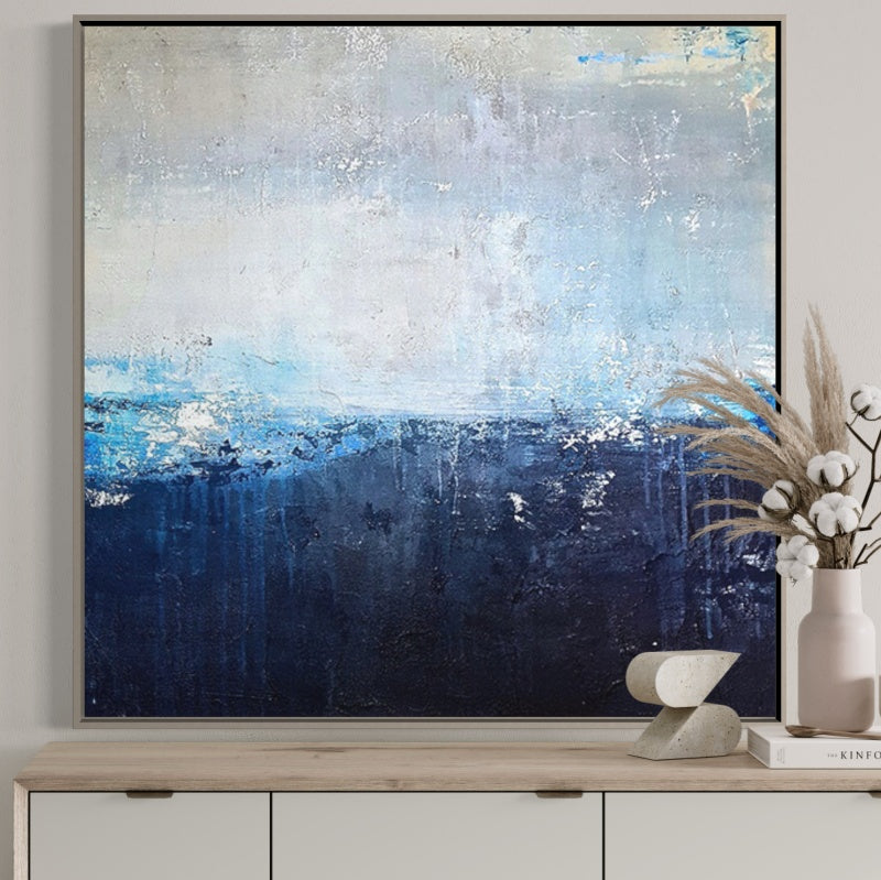 Blue Mood – Blue Abstract Wall Art with Ocean-Inspired Tones
