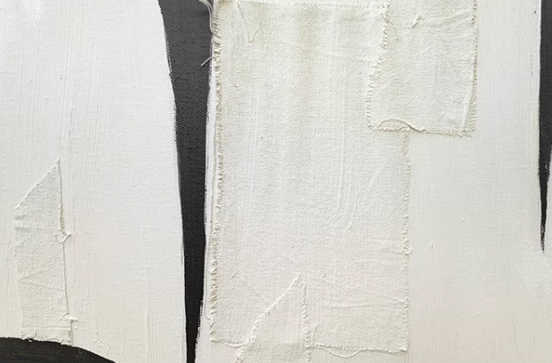 Monochrome Elegance – black and white wall art abstract with bold strokes