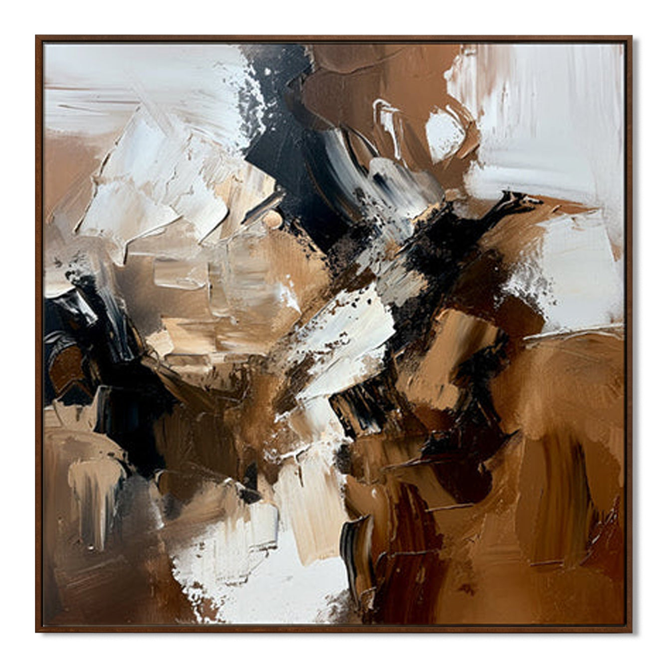 Earthen Motion - Earth Tone Abstract Canvas Art