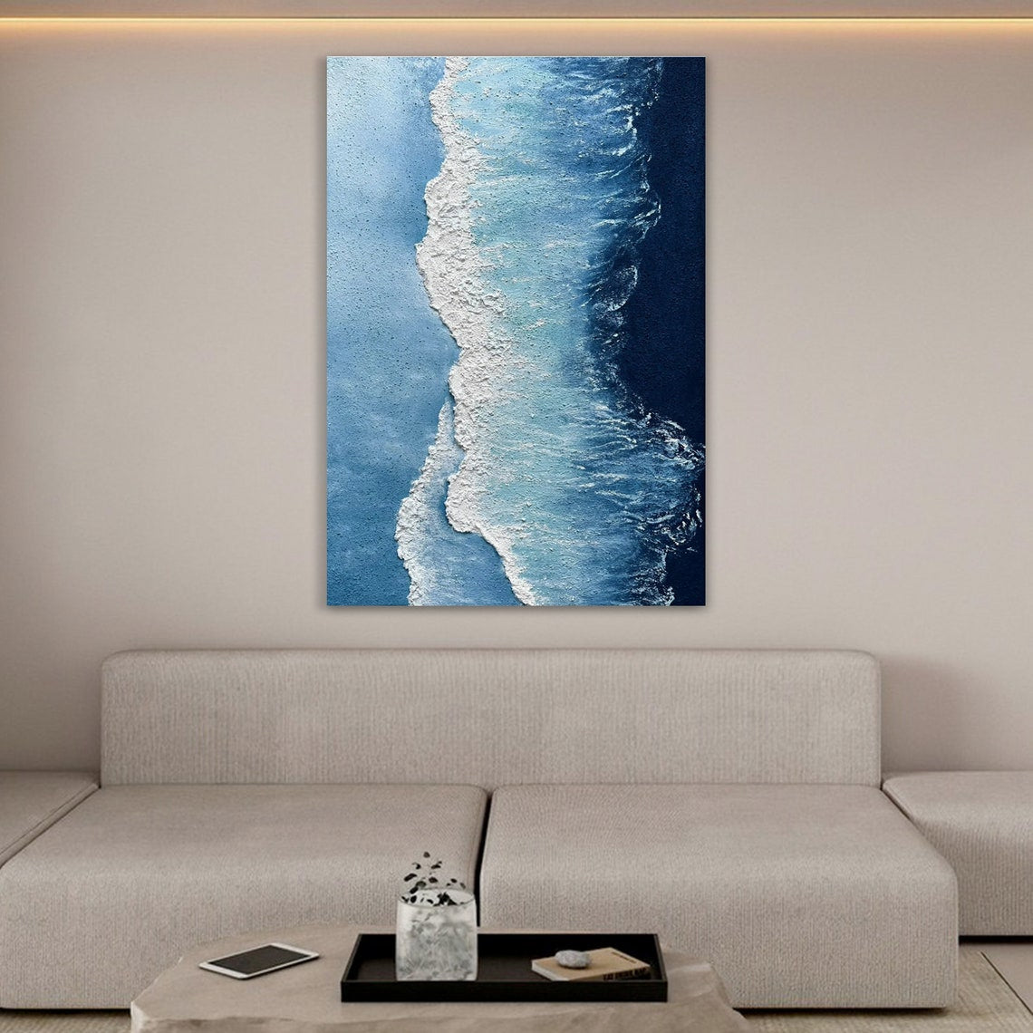 Azure Wave shops - An Original Acrylic Canvas Painting