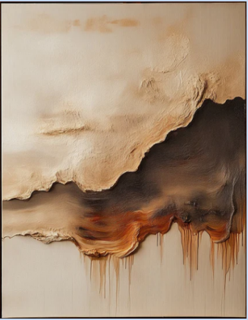 Special link to Bobbie for Custom Abstract Earth Tone Artwork in size 24"x 30"