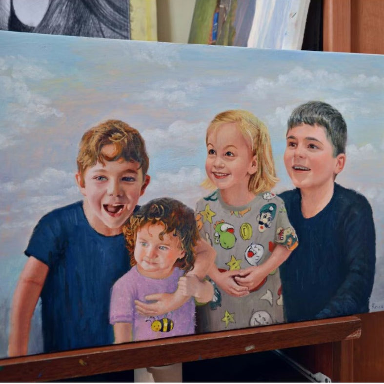 Custom Oil Painting Portraits from Your Photos - Family & Pets#7