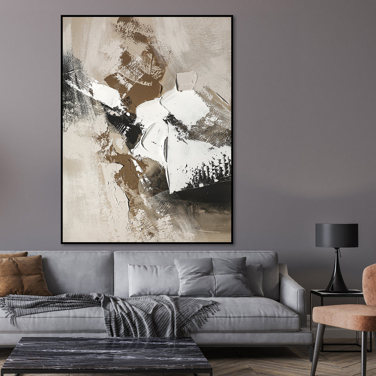 Abstract Earthy Tones Textured Painting