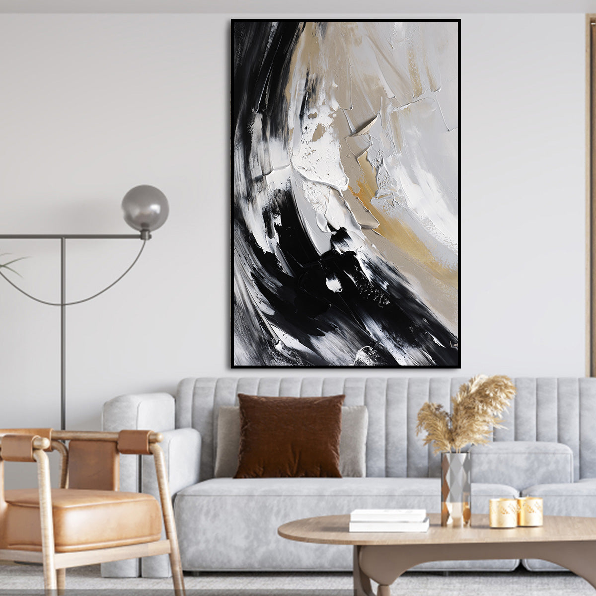 Abstract Serenity: Monochrome Elegance