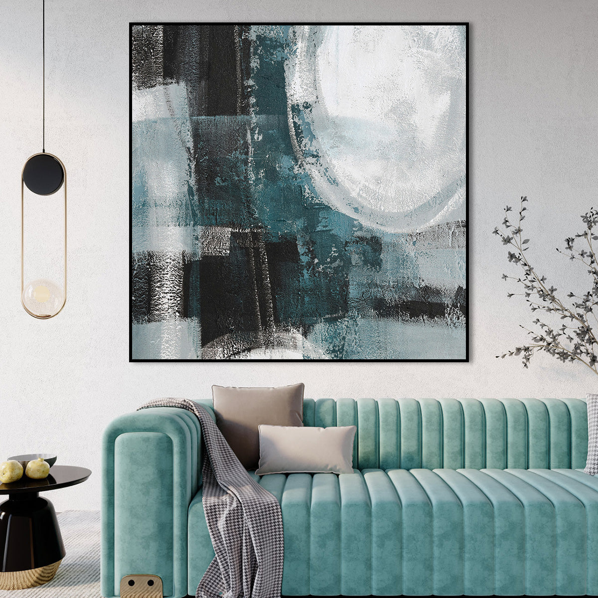 Teal Serenity in Abstract