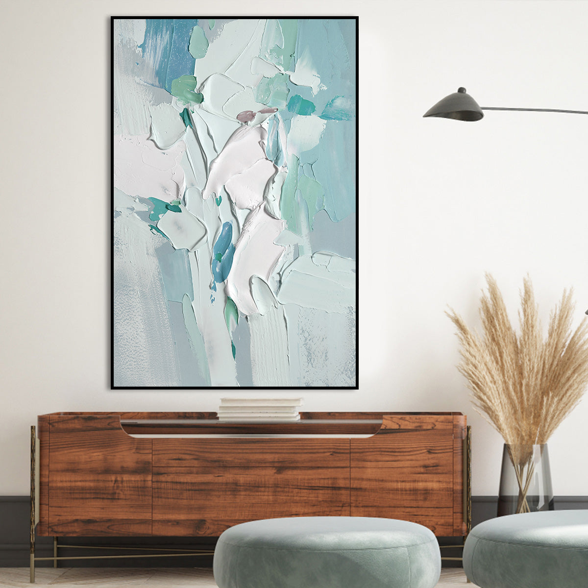 Icy Serenity Abstract Painting