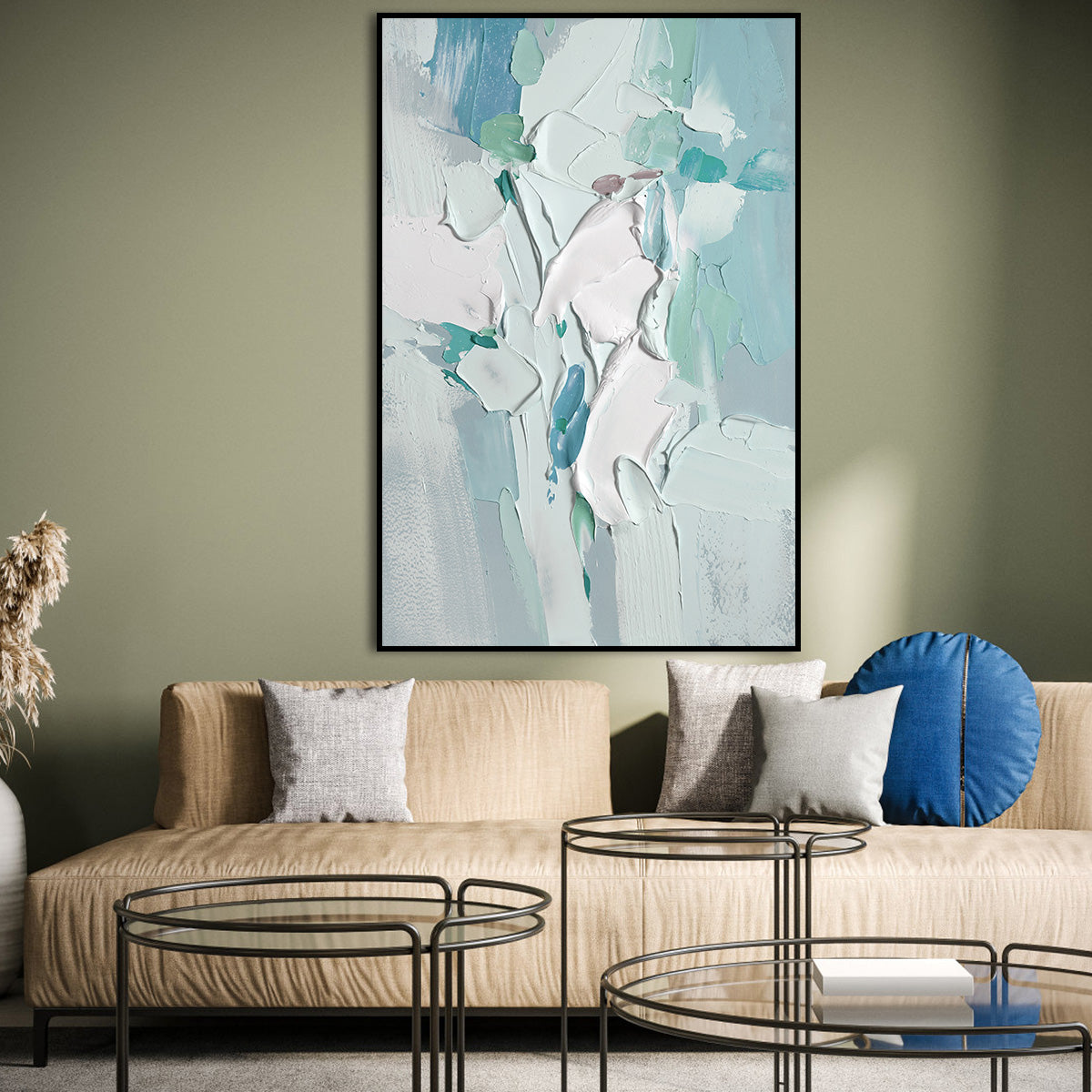 Icy Serenity Abstract Painting