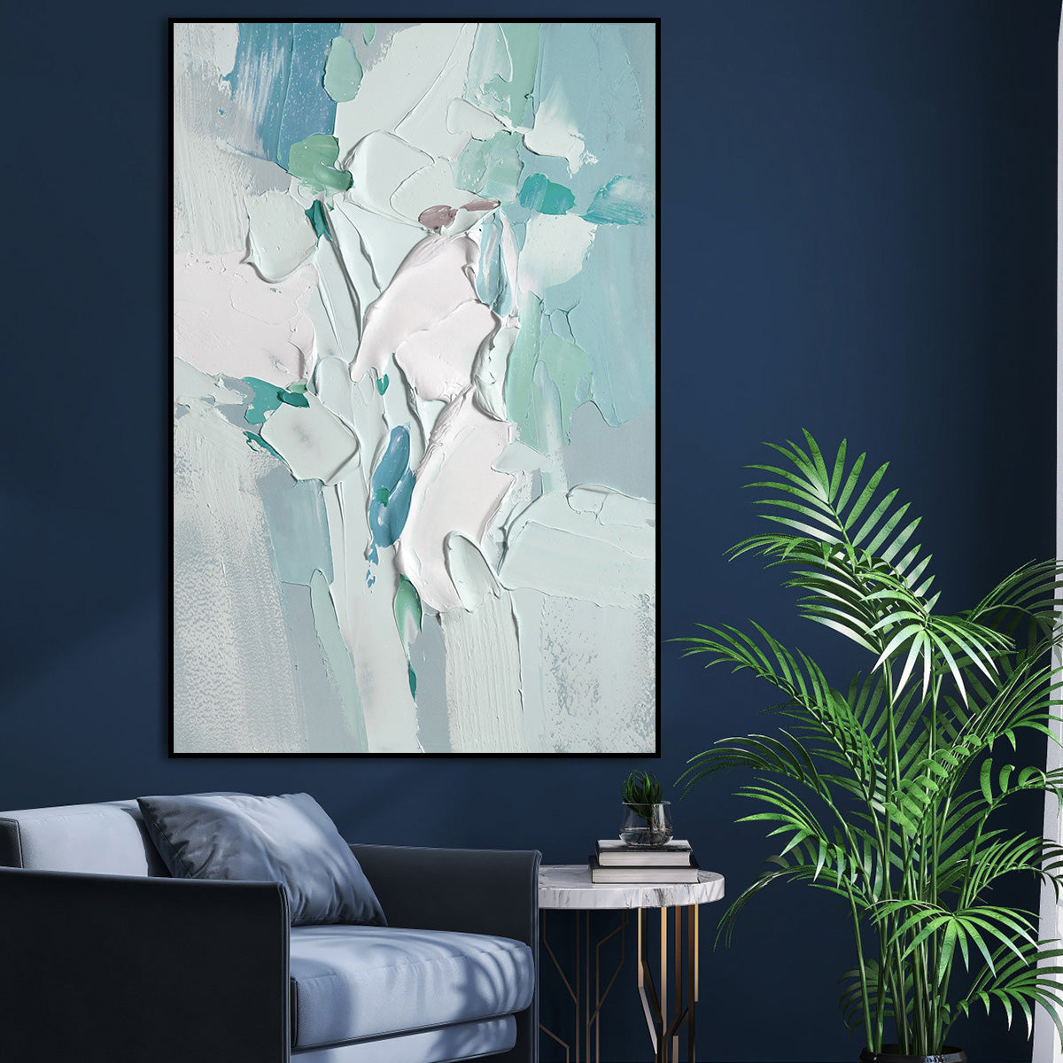 Icy Serenity Abstract Painting