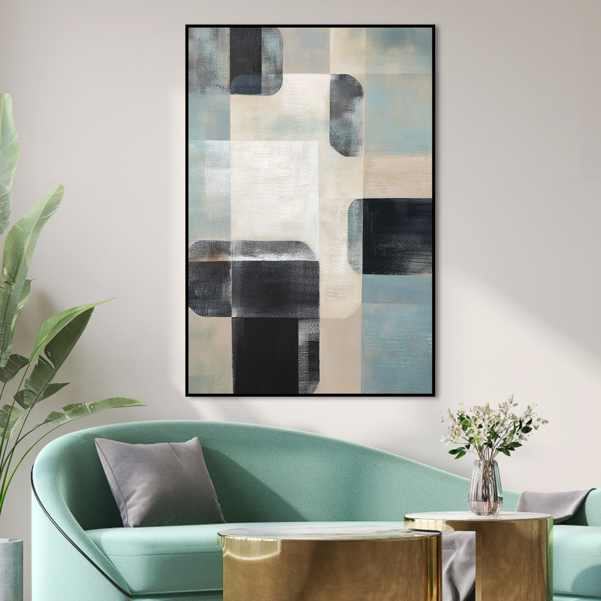 Geometric Tranquility Oil Painting