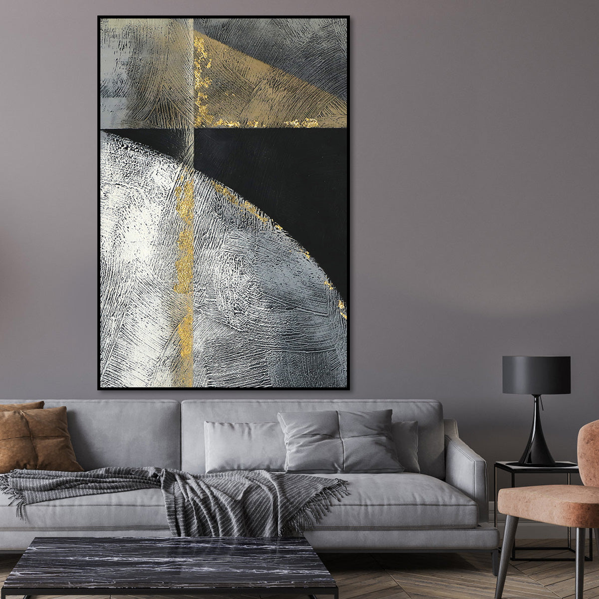 Silver & Gold: Elegant Abstract