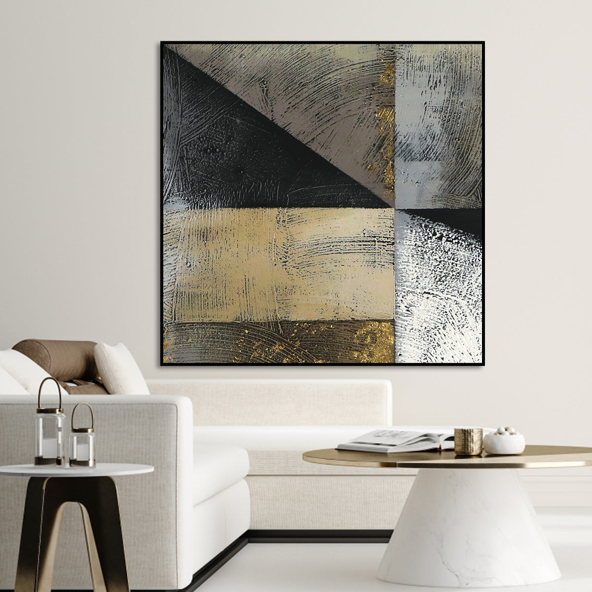 Metallic Harmony: Luxe Abstract