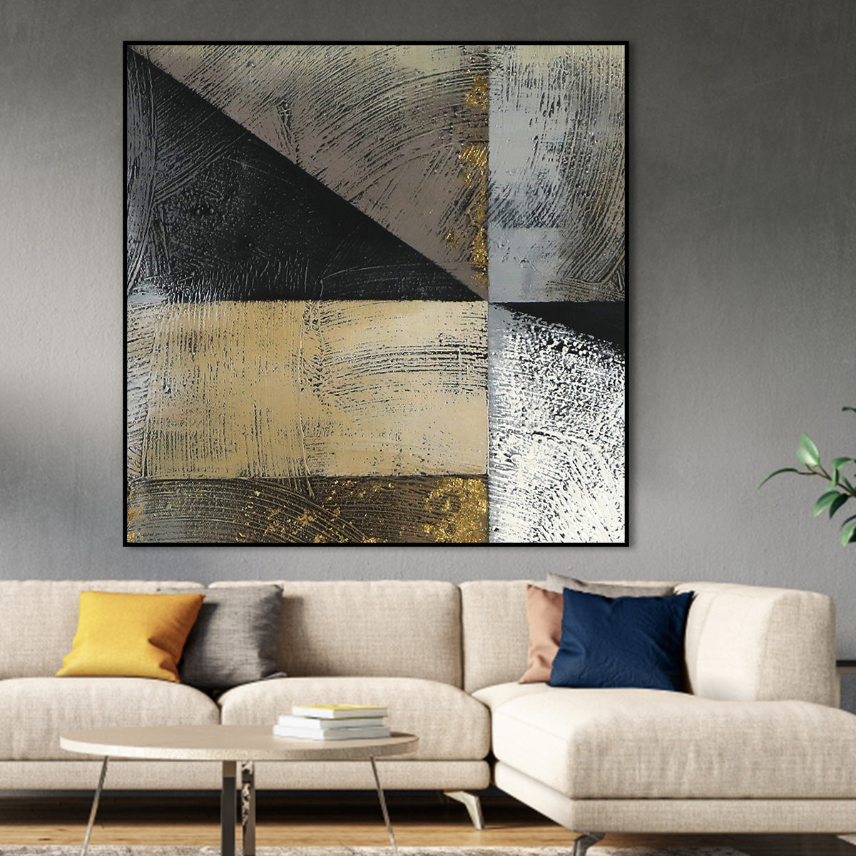 Metallic Harmony: Luxe Abstract