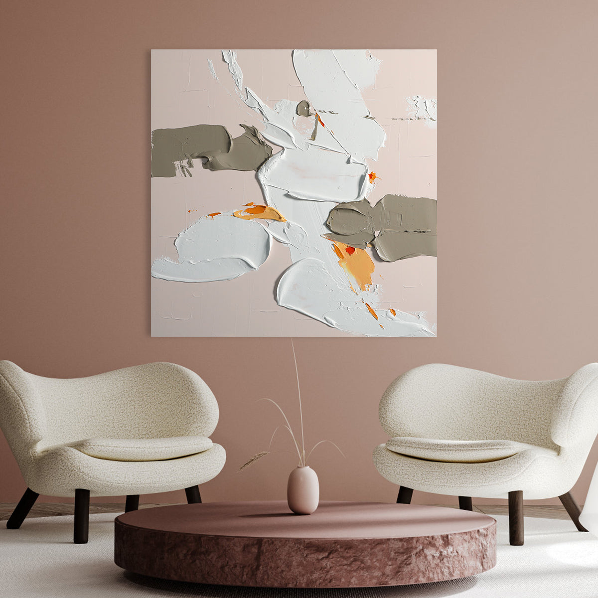 Soft Hues Harmony - Contemporary Abstract Acrylic Painting