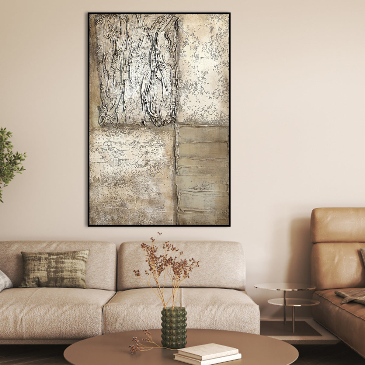 Textured Earth Tone Abstract Art