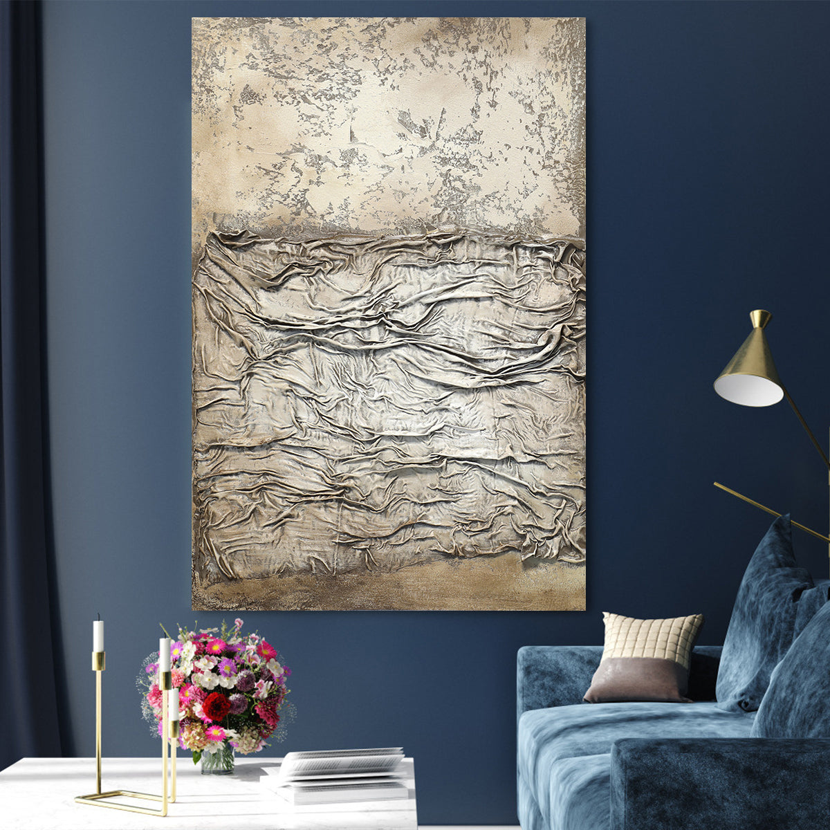 Wrinkled Earth Texture Canvas