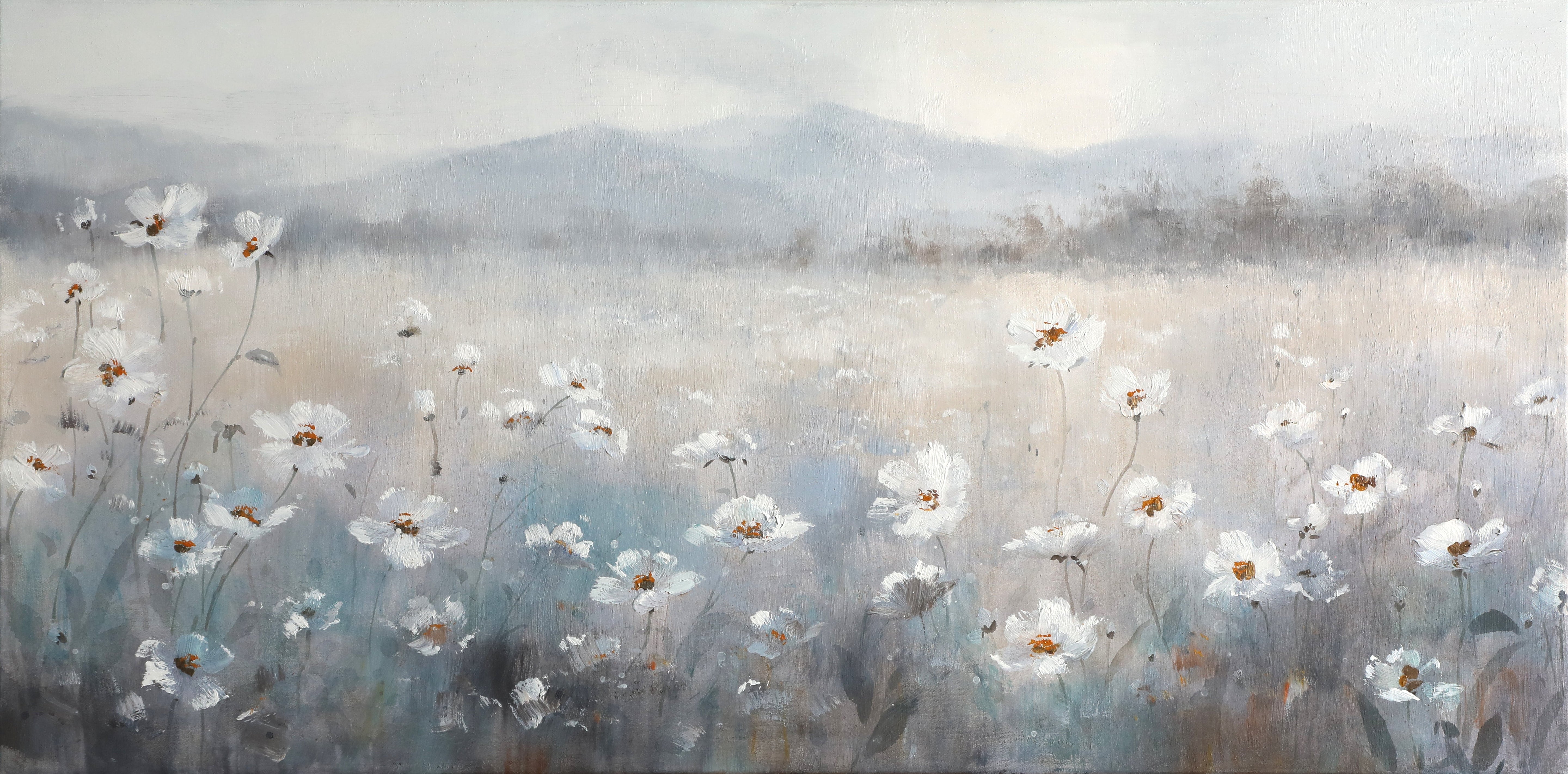 Morning Mist Blossom Field