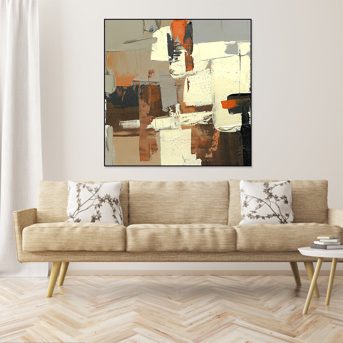 Metropolitan Essence: Abstract Urban Oil Painting