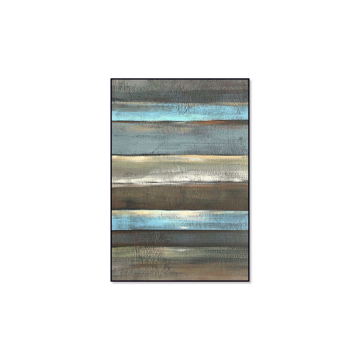 Multicolor Abstract Stripe Canvas Art