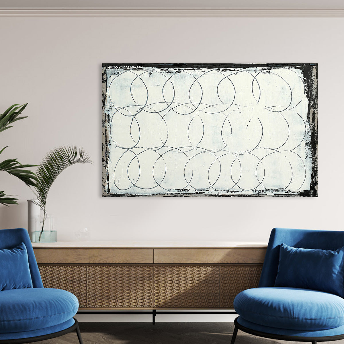 Infinite Circles Abstract Oil Painting