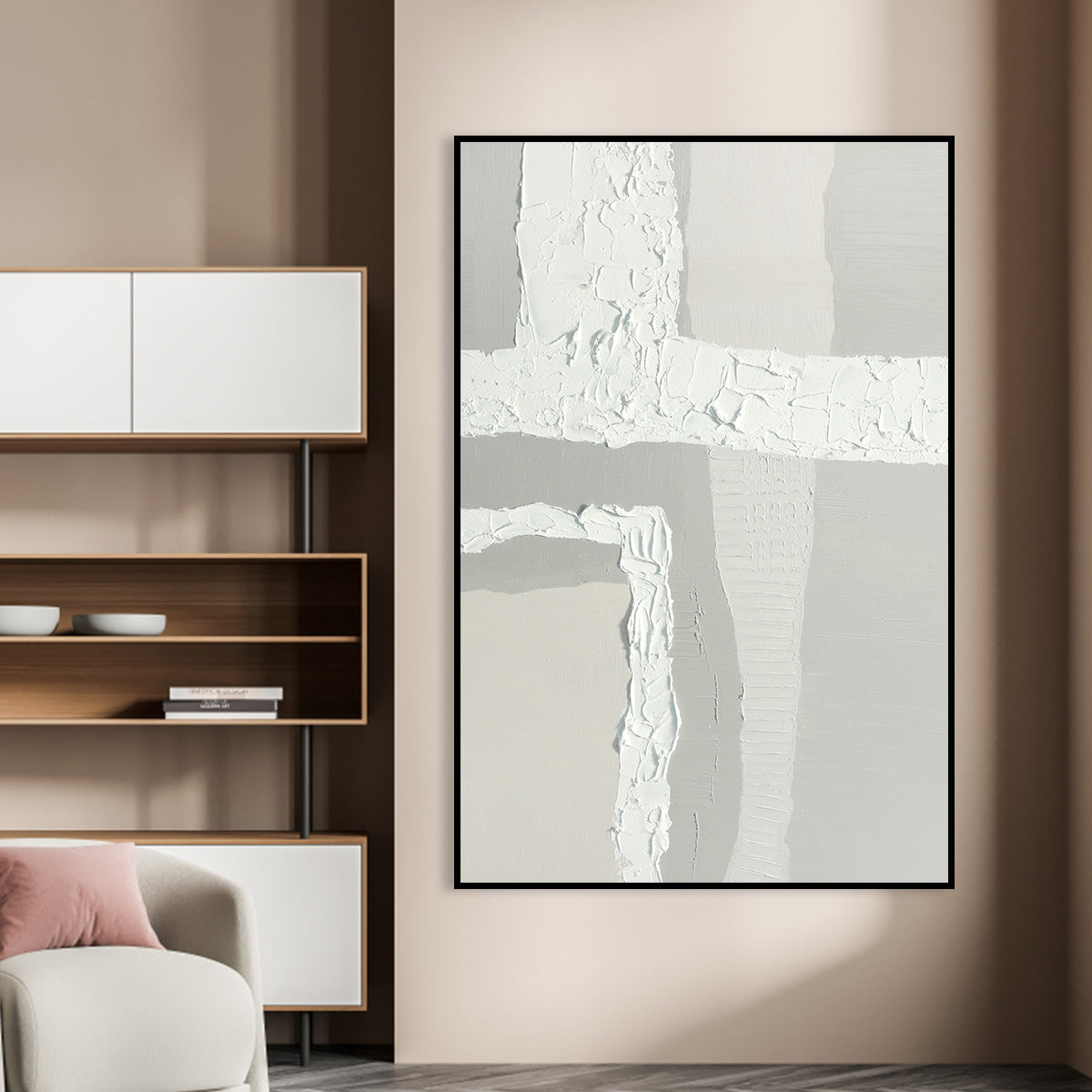 Modern Minimalist Textured Canvas