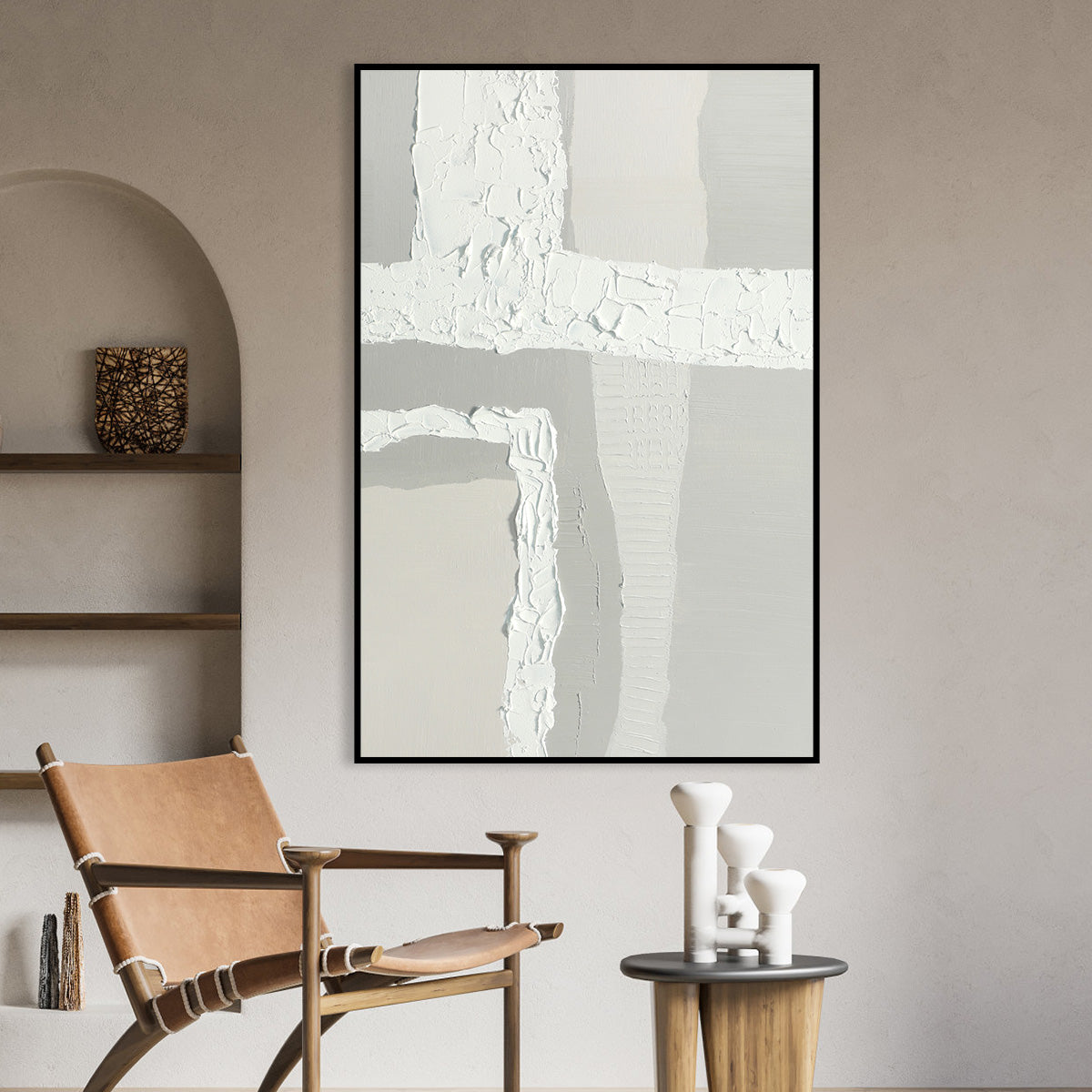 Modern Minimalist Textured Canvas