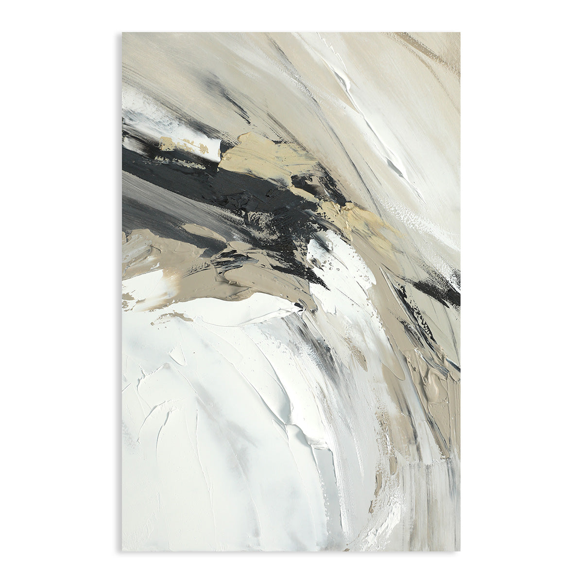 Calm Neutral Abstract Canvas Art