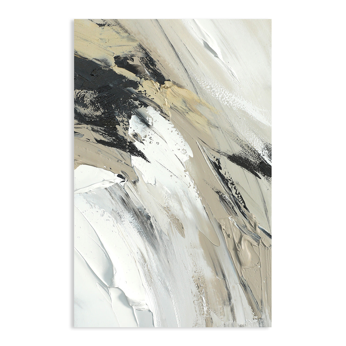 Neutral Harmony Abstract Canvas