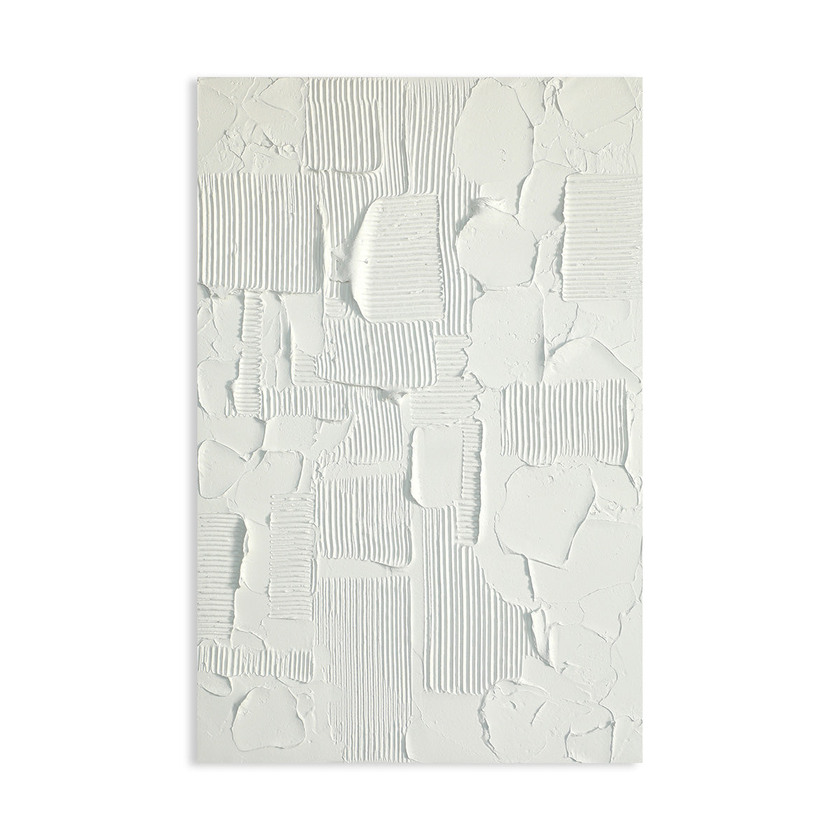 Geometric White Texture Canvas