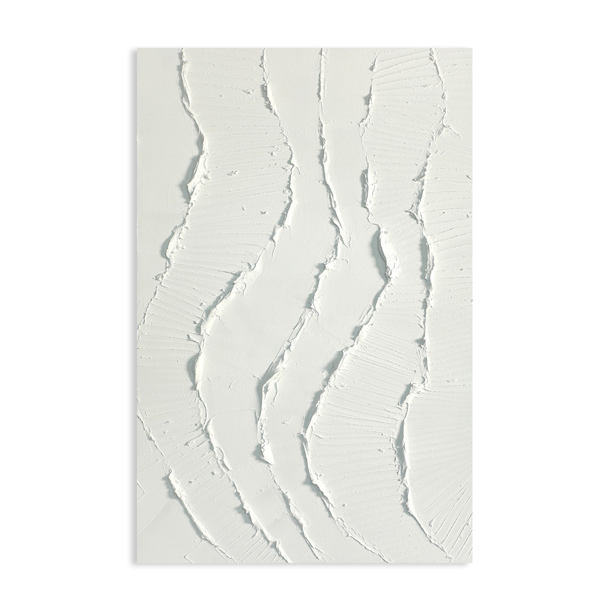 Serene White Texture Canvas