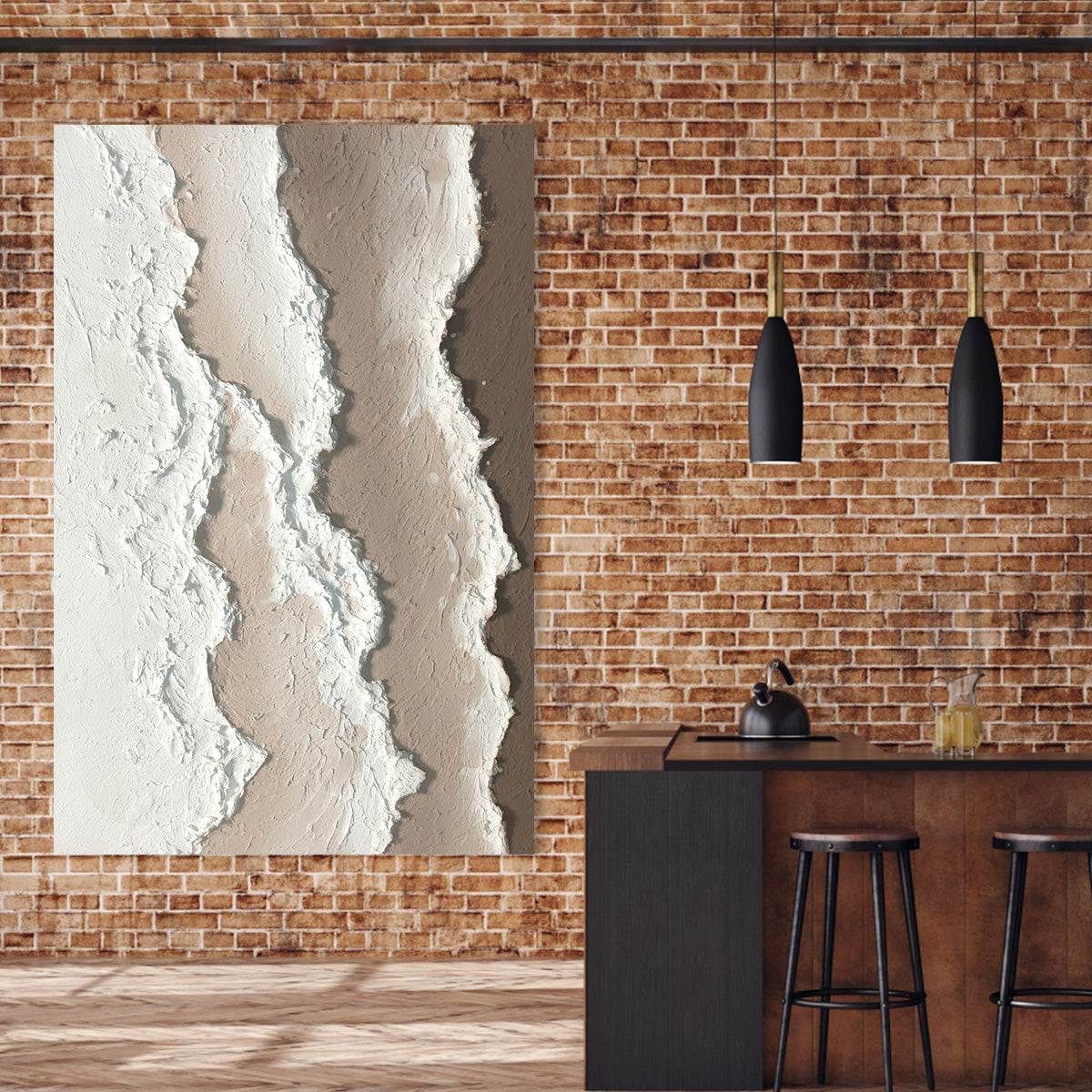 Ridges of Earth Tones Canvas Art