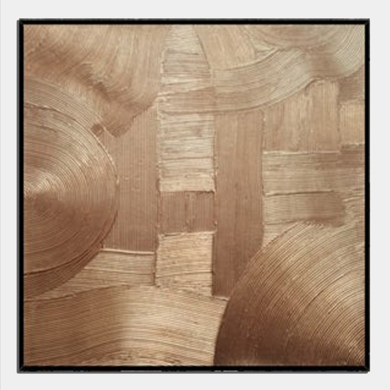 Amber Waves Canvas – Copper Tone Textured Abstract Wall Art