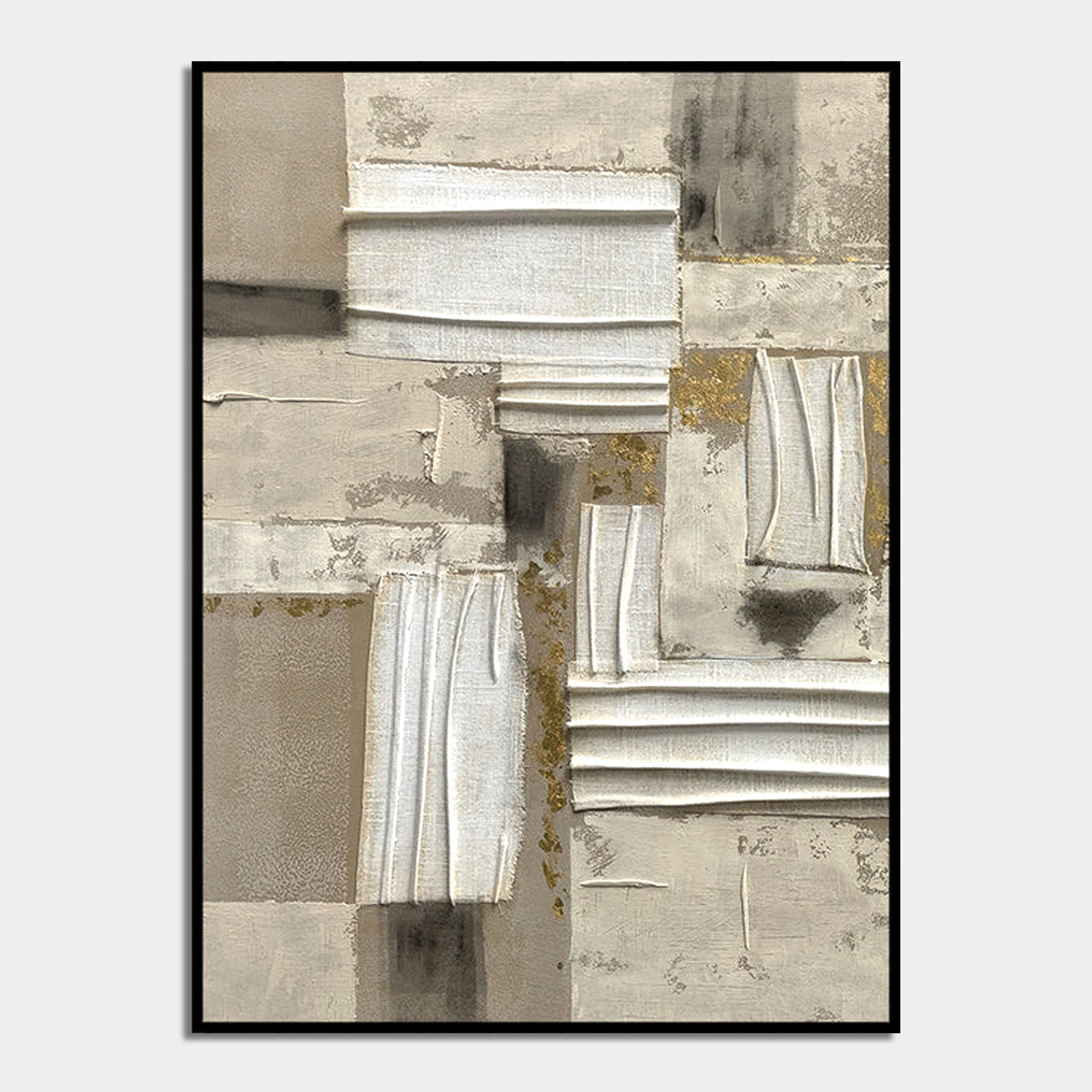 Architectural Abstract - Neutral Toned Modern Abstract Art