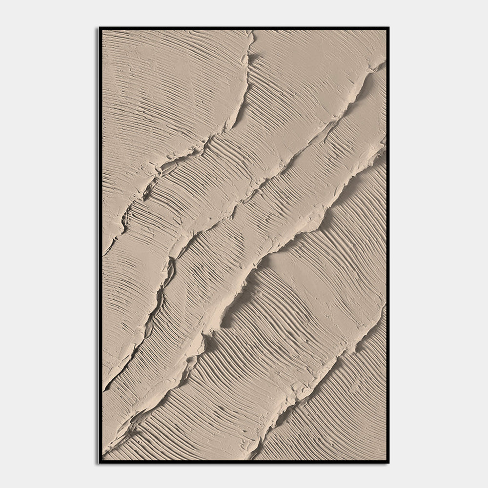 Beige Ripple Texture Canvas Art