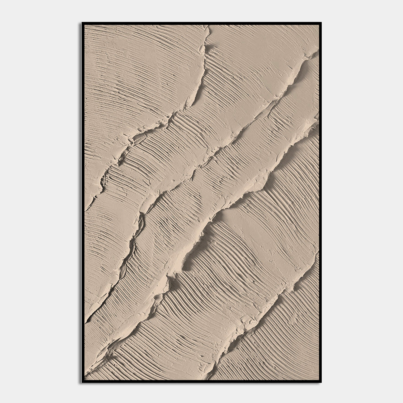 Beige Ripple Texture Canvas Art