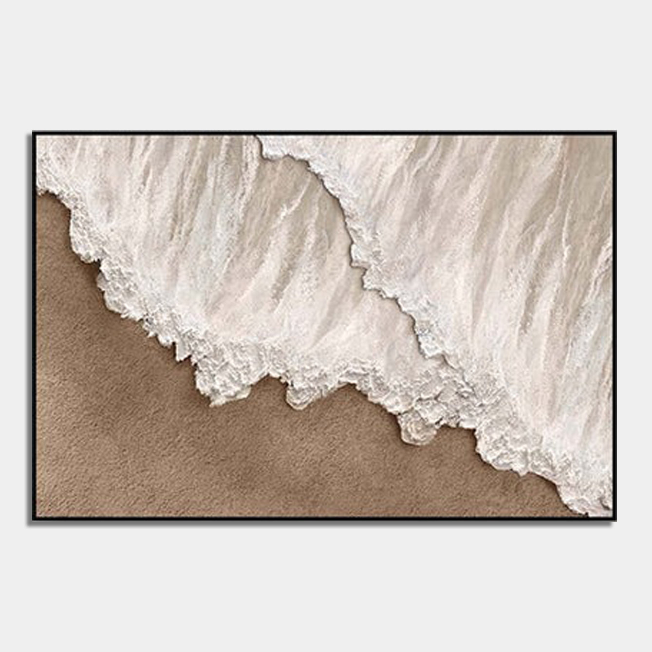 Coastal Caress Canvas - Neutral Ocean Abstract Wall Decor