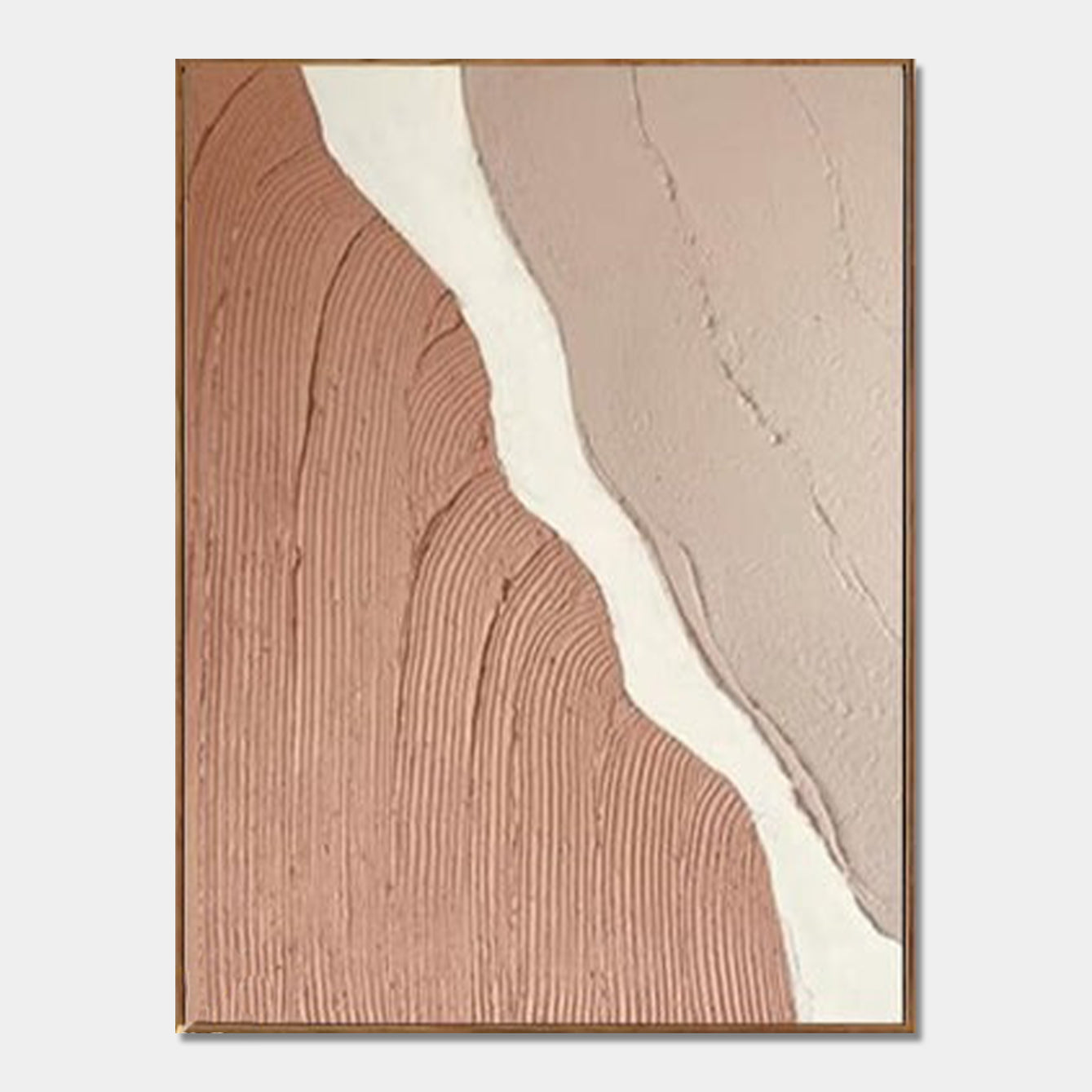 Earthen Contours Canvas - Neutral Toned Textured Abstract Art