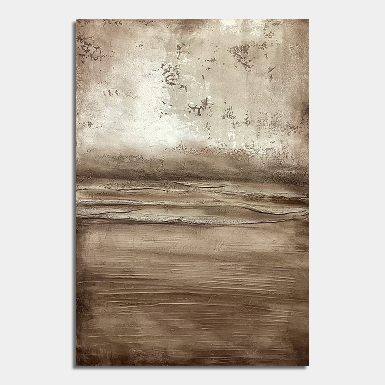 Earthy Horizon Abstract Canvas