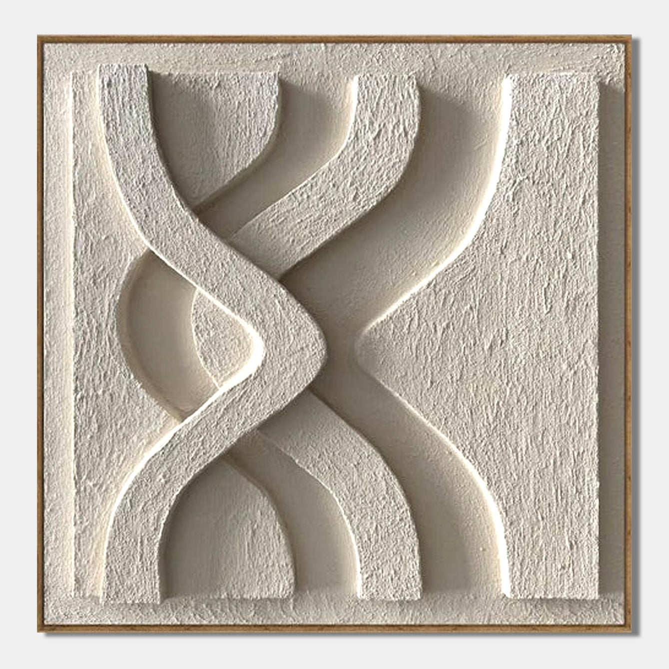 Elegance in Curves – White Modern Abstract Wall Art