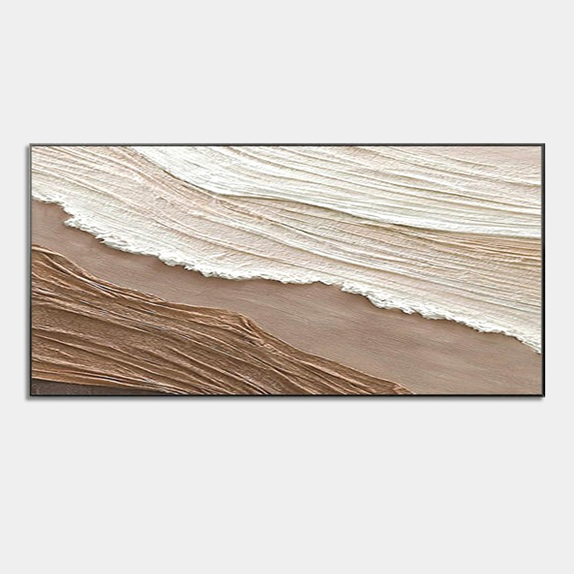 Ethereal Sandscape - Neutral Tone Textured Wall Art