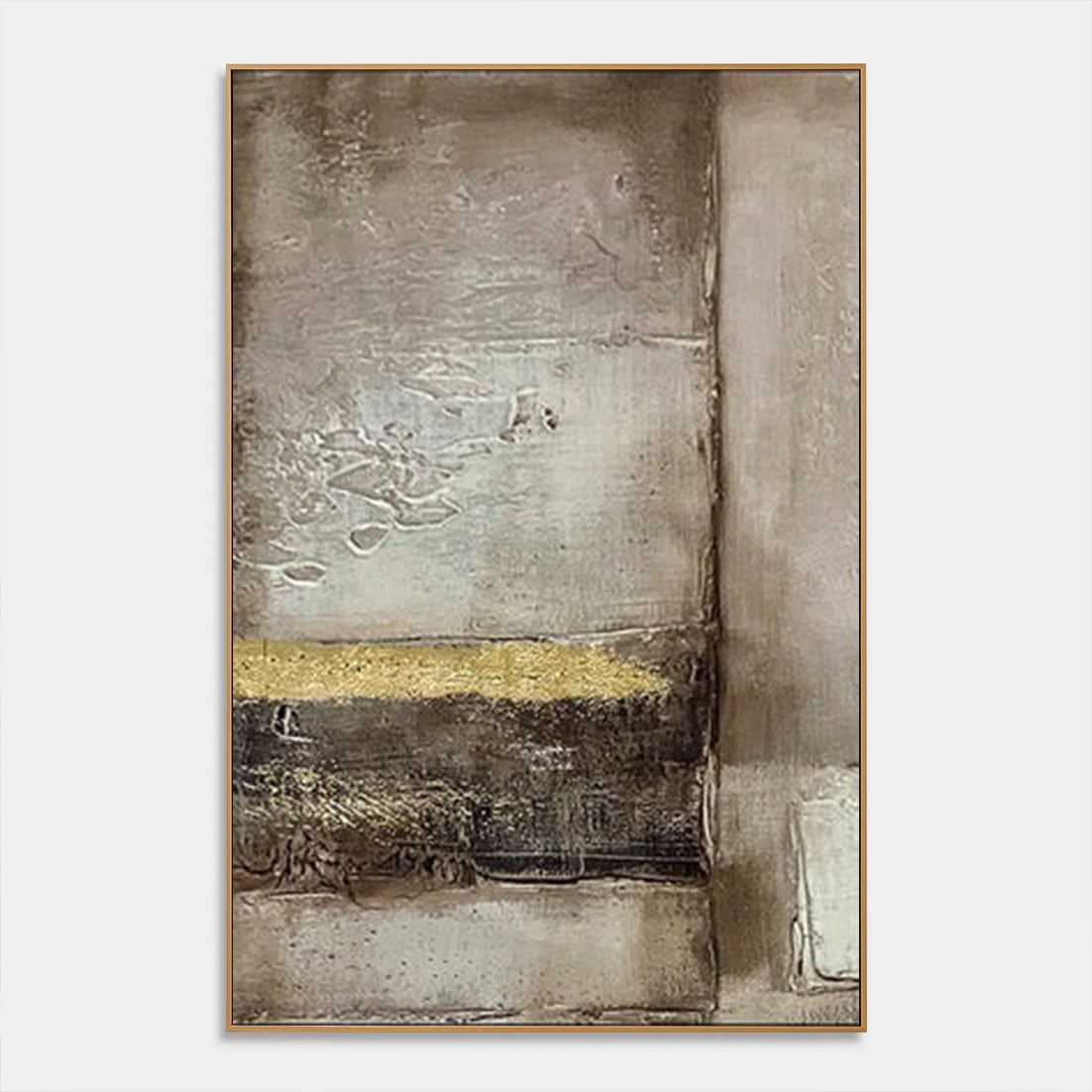Golden Horizon Abstract Canvas